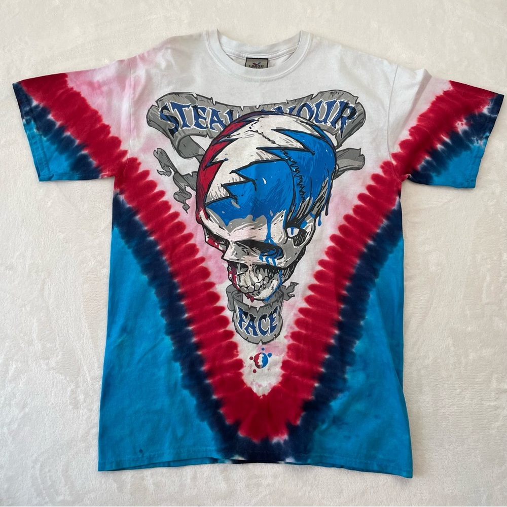 VTG 2003 Grateful Dead Liquid Blue Steal Your Face USA Graphic T-Shirt Mens Sz M - Picture 3 of 11